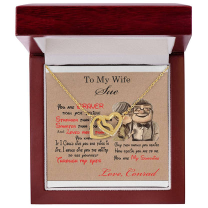 Double Heart Necklace Perfect Gifts For Your Love One'S Interlocking Hearts Necklace