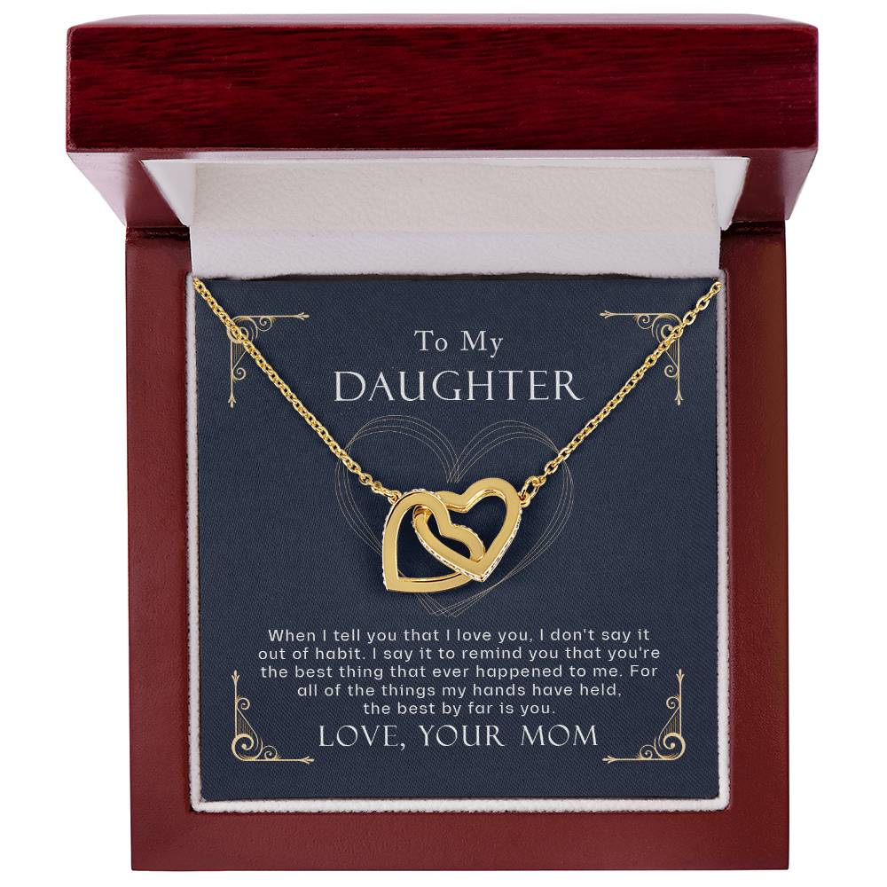Collection Daughter - The Best By Far Is You - Interlocking Hearts Necklace