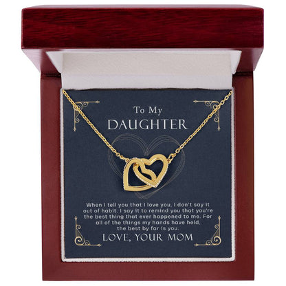 Collection Daughter - The Best By Far Is You - Interlocking Hearts Necklace