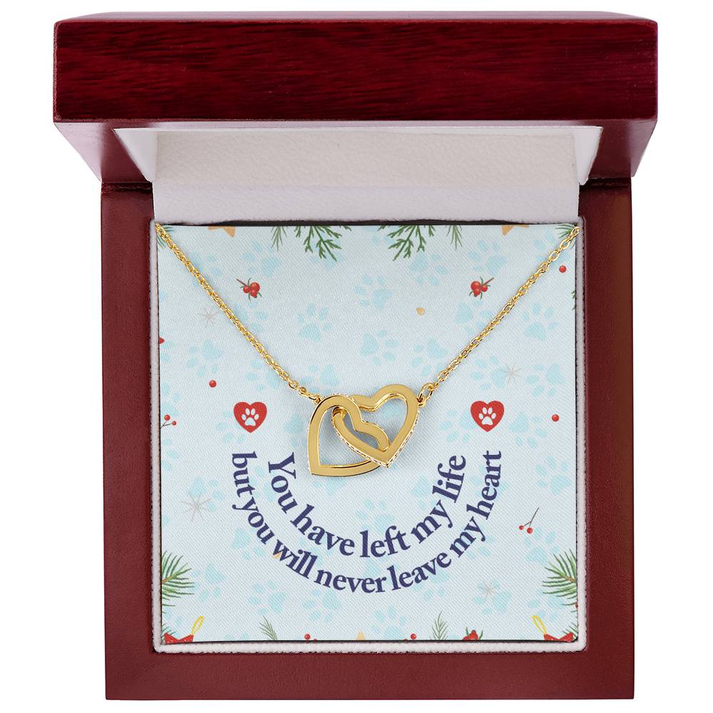 You Have Left My Life But You Will Never Leave My Heart - Interlocking Heart Necklace Interlocking Hearts Necklace