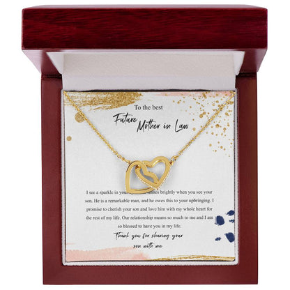 To The Best Future Mother In Law Interlocking Hearts Necklace