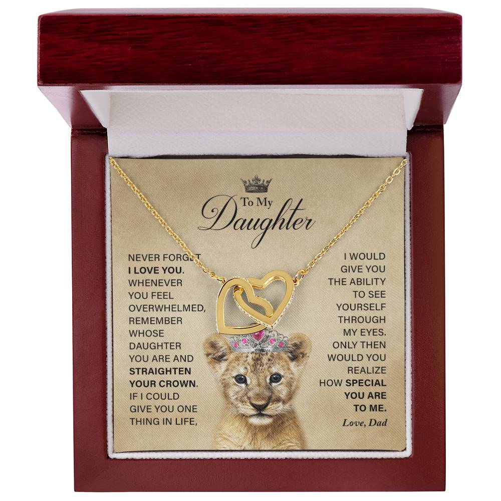 Daughter - How Special You Are To Me- Necklace Interlocking Hearts Necklace