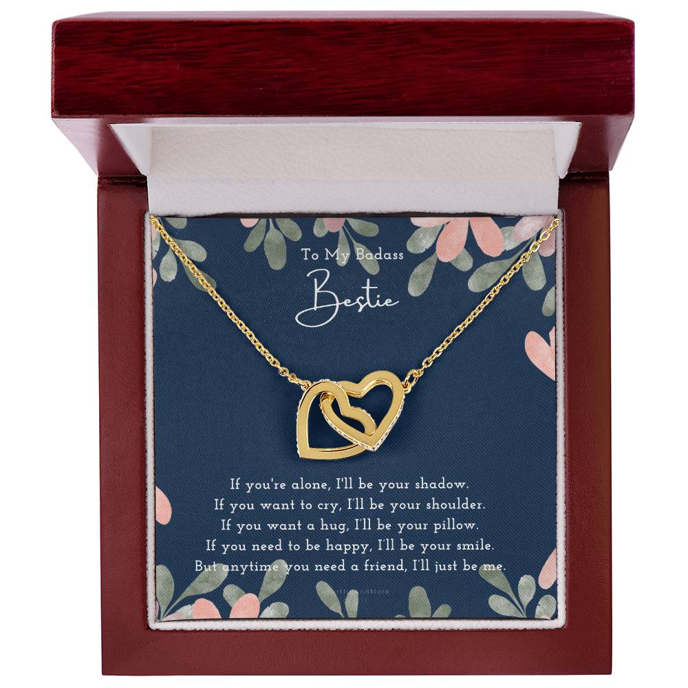 Best Friend Necklace Best Friend Gift Gift For Friend Friendship Interlocking Necklace Friend Forever Gifts Interlocking Hearts Necklace
