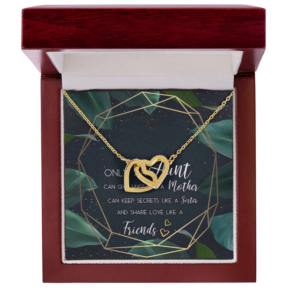 Aunt Necklace Interlocking Heart Necklace For Aunt Aunt Wedding Gift Aunt Of The Bride Personalized Necklace For Aunt Aunt Of The Groom Interlocking Hearts Necklace
