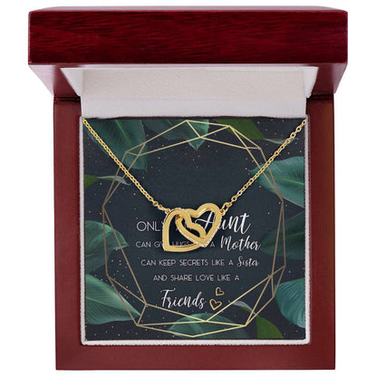 Aunt Necklace Interlocking Heart Necklace For Aunt Aunt Wedding Gift Aunt Of The Bride Personalized Necklace For Aunt Aunt Of The Groom Interlocking Hearts Necklace