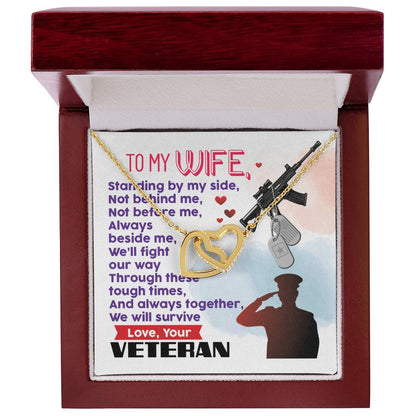 Veteran'S Wife - Interlocking Heart Necklace Interlocking Hearts Necklace