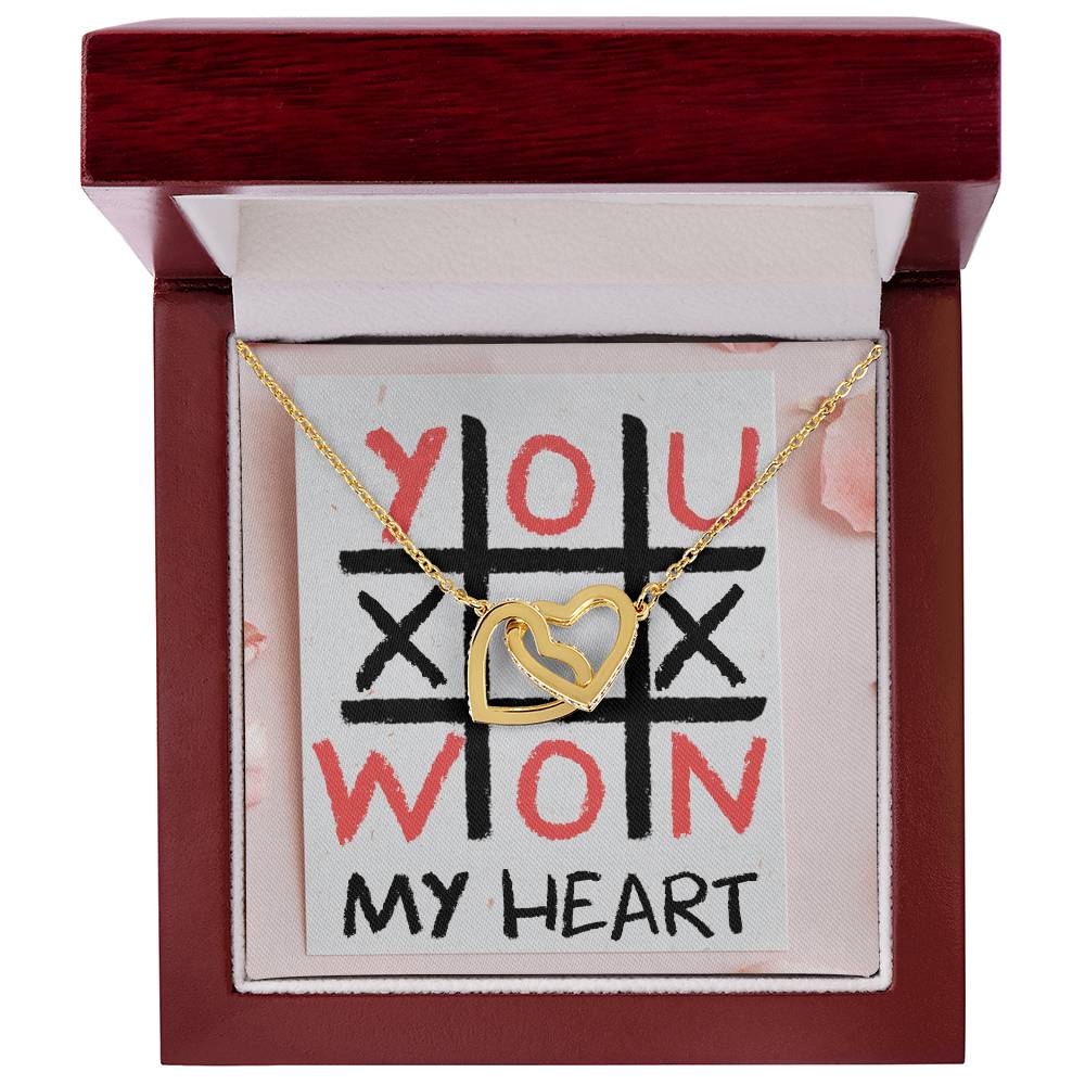 Xoxo Won My Heart Interlocking Hearts Necklace