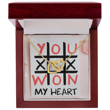 Xoxo Won My Heart Interlocking Hearts Necklace