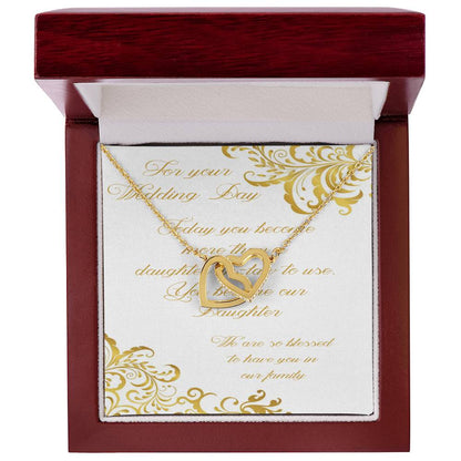 Daughter-In-Law Wedding Interlocking Hearts Necklace
