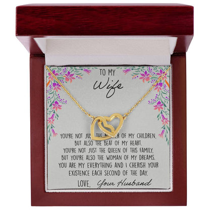 To My Wife When I Fell In Love With You - Lily Interlocking Hearts Necklace