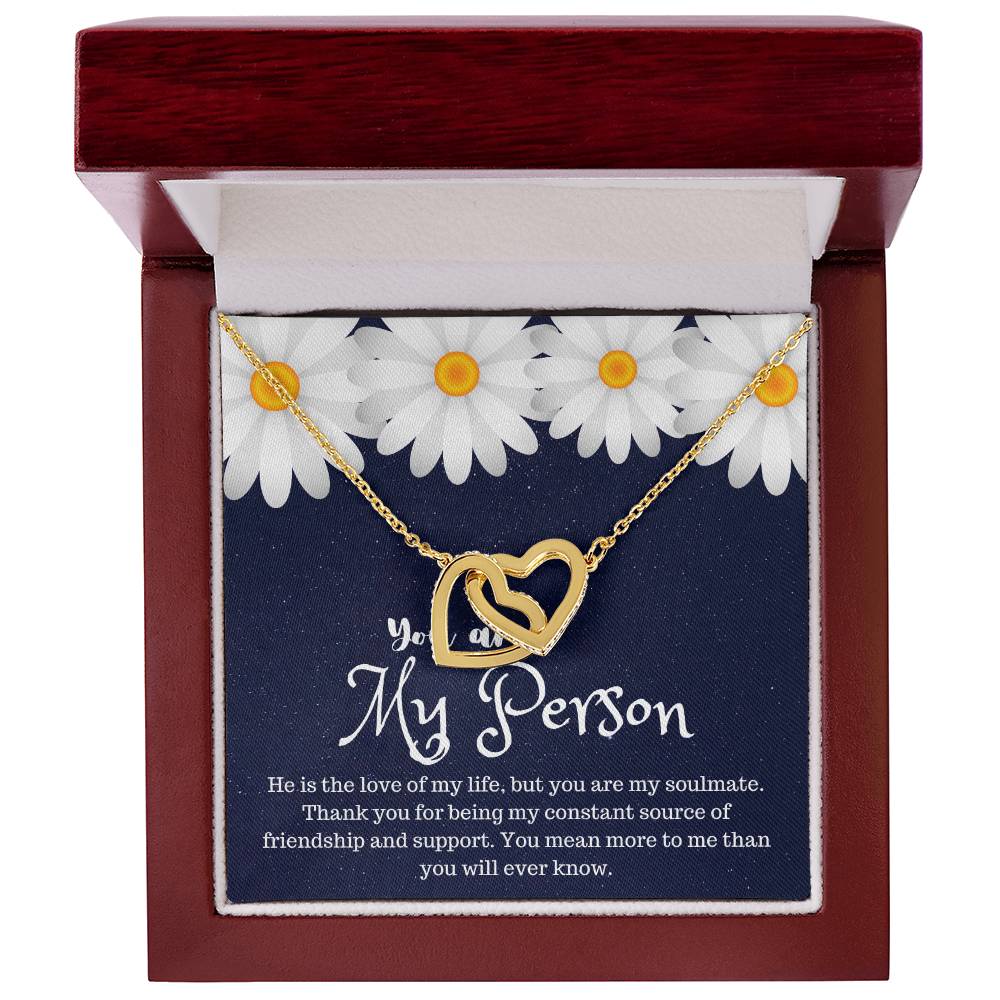You Are My Person Interlocking Hearts Necklace