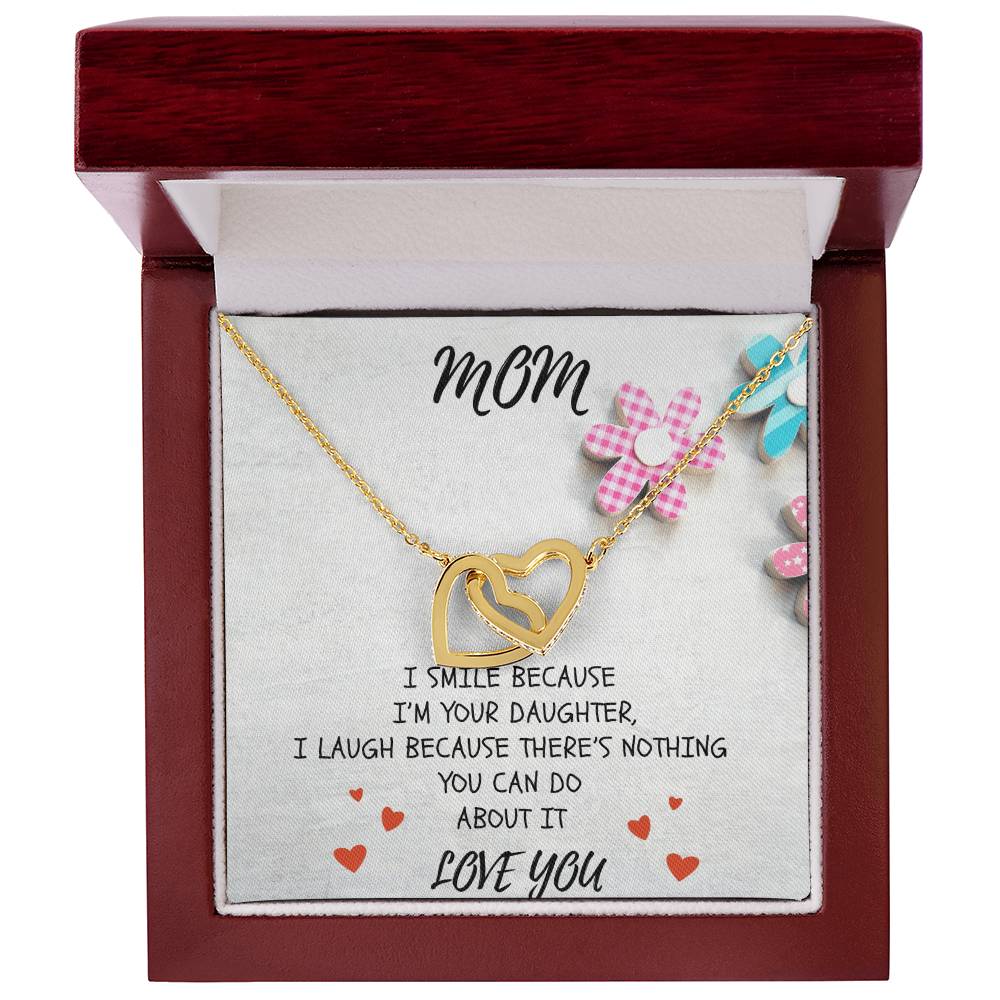 Gift For Mom - Never-Ending Love Necklace Interlocking Hearts Necklace