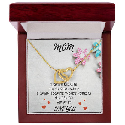 Gift For Mom - Never-Ending Love Necklace Interlocking Hearts Necklace