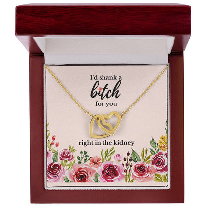 Best Friend Gift Sister Birthday Gift Funny Gift For Friend Birthday Gift For Best Friend Sister Gift Interlocking Hearts Necklace