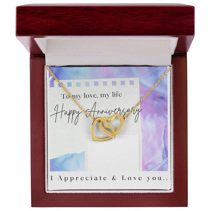 Appreciation Gift Interlocking Hearts Necklace