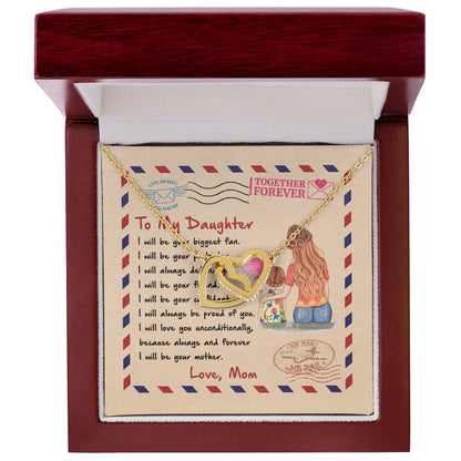 Gift For Daughter - I Will Be Your Mother - The Interlocking Heart Necklace Interlocking Hearts Necklace