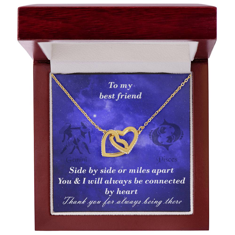 Gemini To Pisces Best Friend Interlocked Hearts Necklace Interlocking Hearts Necklace