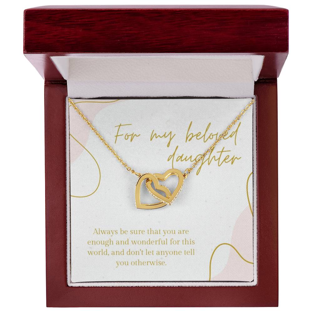 For My Beloved Daughter ???? - Interlocked Hearts Interlocking Hearts Necklace