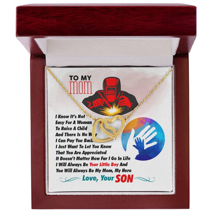 Welder'S Mom - Interlocking Heart Necklace Interlocking Hearts Necklace