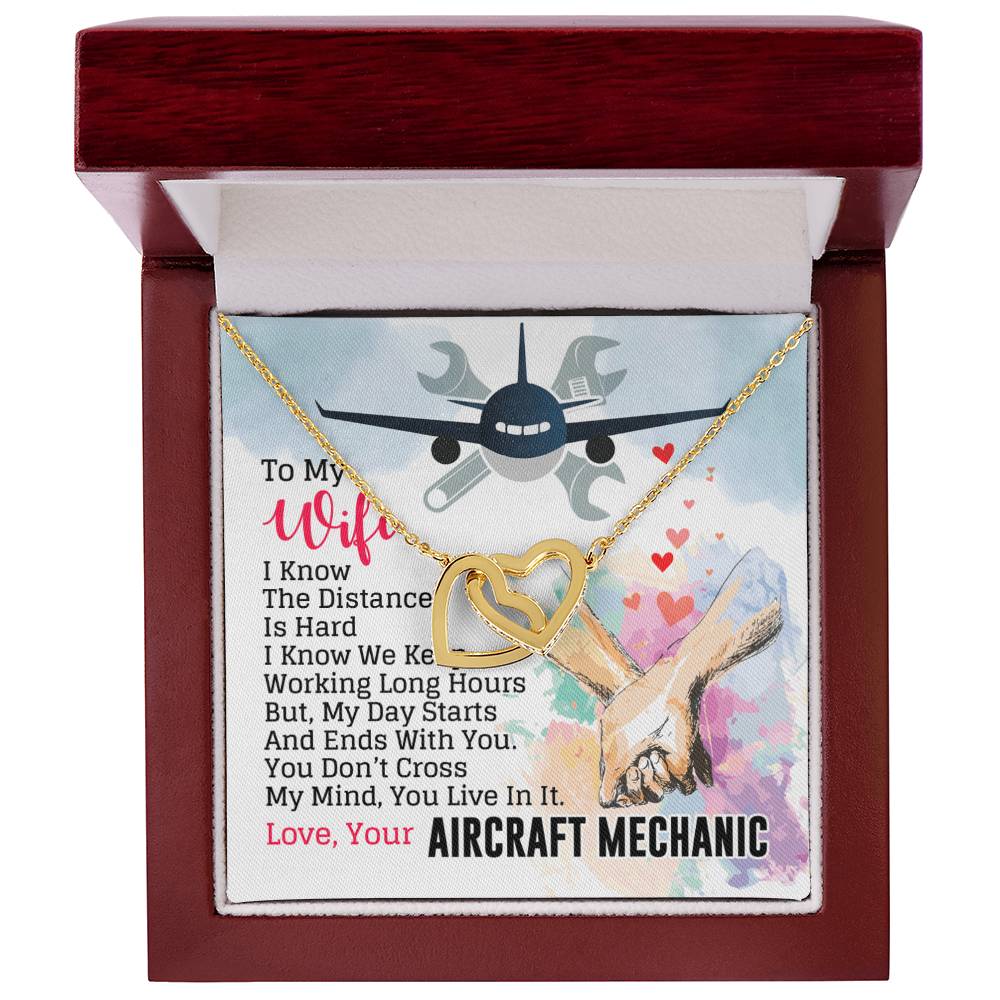 Aircraft Mechanic'S Wife - Interlocking Heart Necklace Interlocking Hearts Necklace