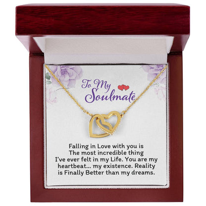 Gift For Girlfriend - Interlocking Heart Necklace Interlocking Hearts Necklace