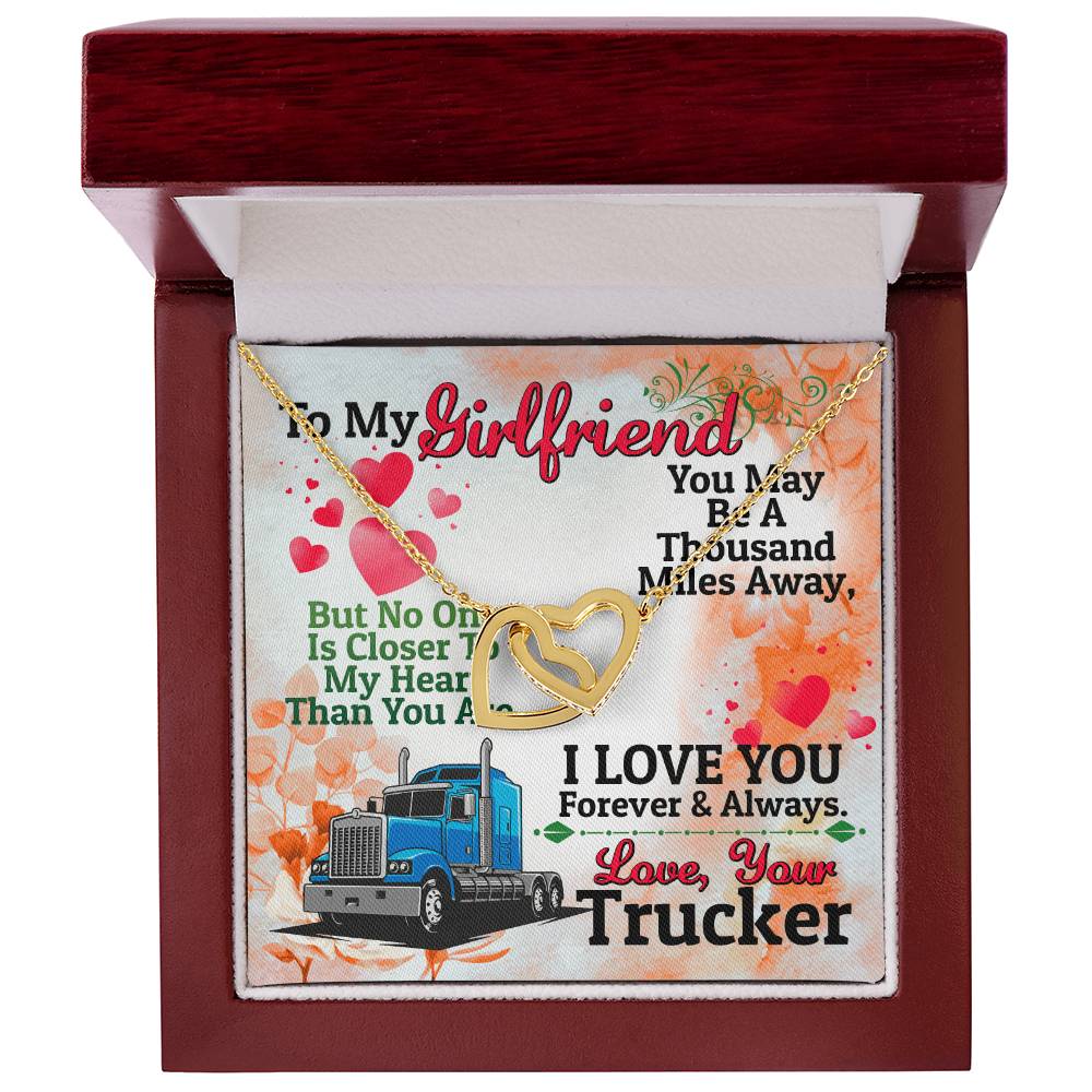 Trucker'S Girlfriend - Interlocking Heart Necklace Interlocking Hearts Necklace