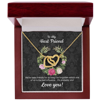 Best Friends Twin Hearts Necklace Interlocking Hearts Necklace