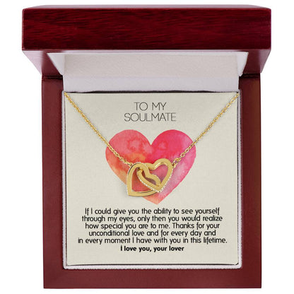 Unique Necklace For Your Soulmate - Give The Gift Of Love Interlocking Hearts Necklace