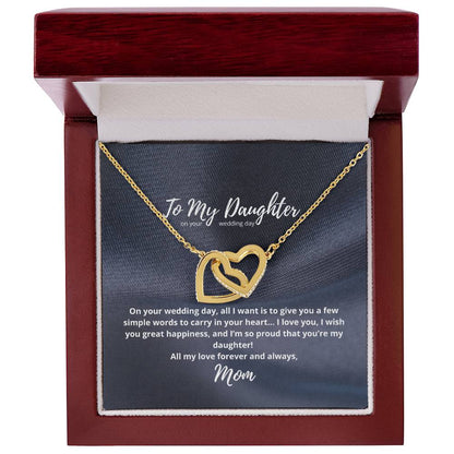 Gift For Daughter On Wedding Day From Mother - Interlocking Hearts Necklace