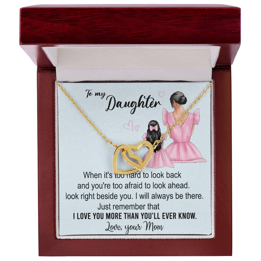 Gift For Daughter From Mom Interlocking Hearts Necklace