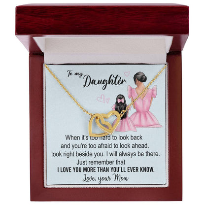 Gift For Daughter From Mom Interlocking Hearts Necklace