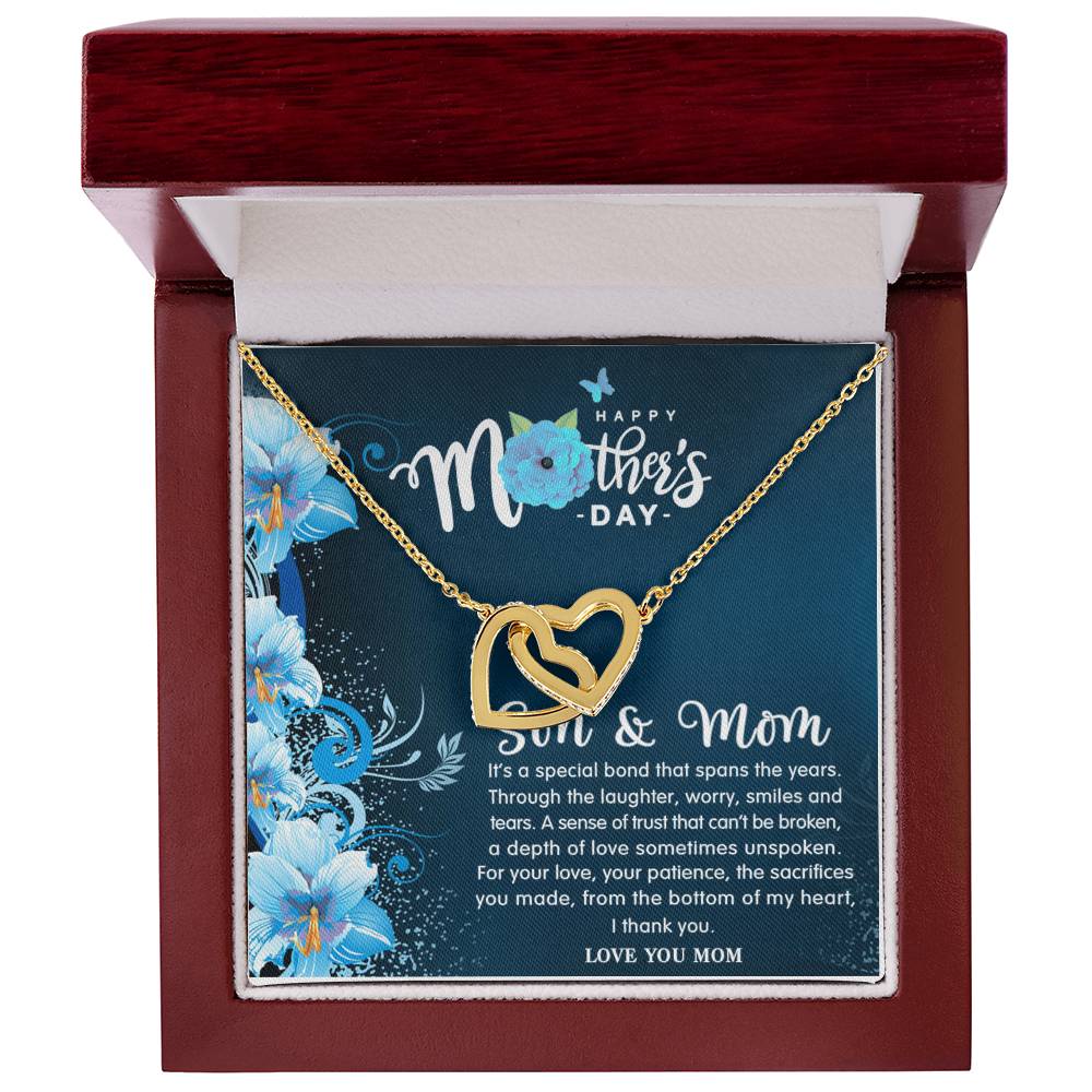 Forever Love - Son & Mom Necklace Interlocking Hearts Necklace