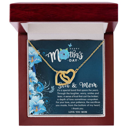 Forever Love - Son & Mom Necklace Interlocking Hearts Necklace