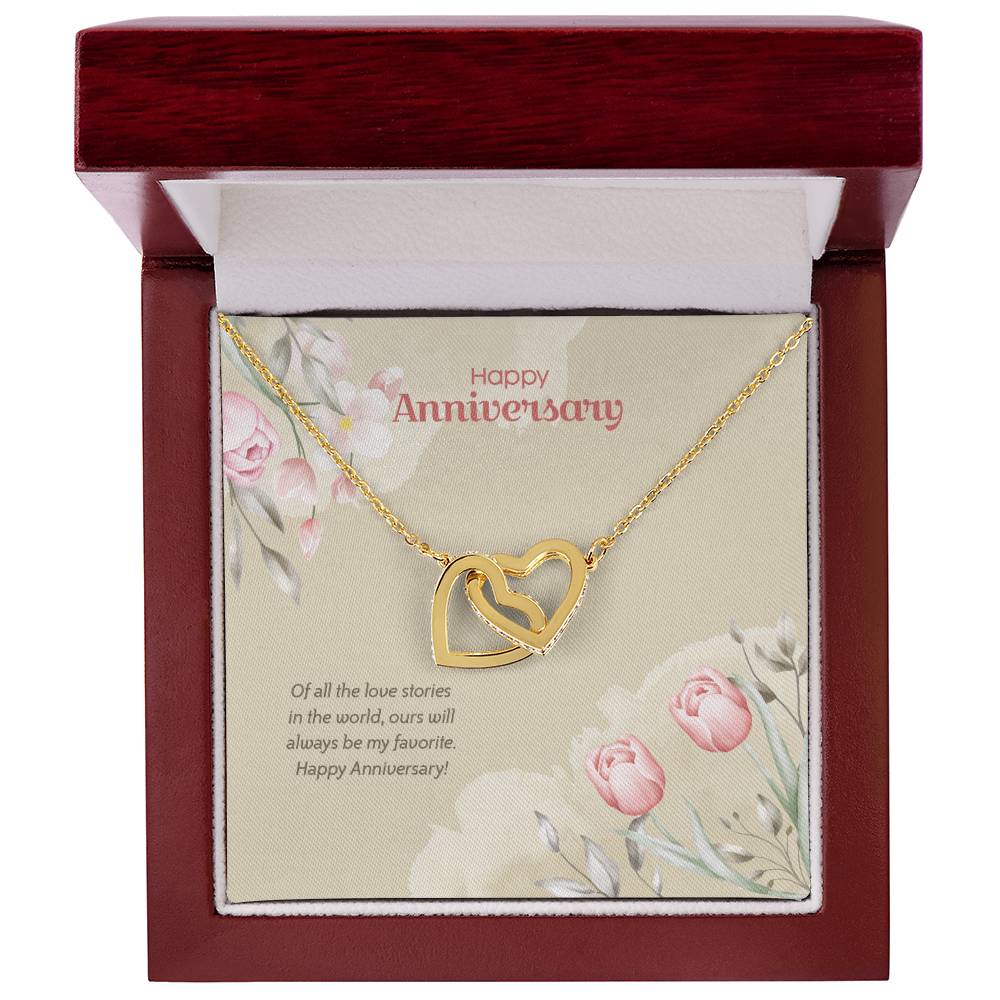 Anniversary Edition Our Story Is Always My Favorite - Interlocking Hearts Necklace