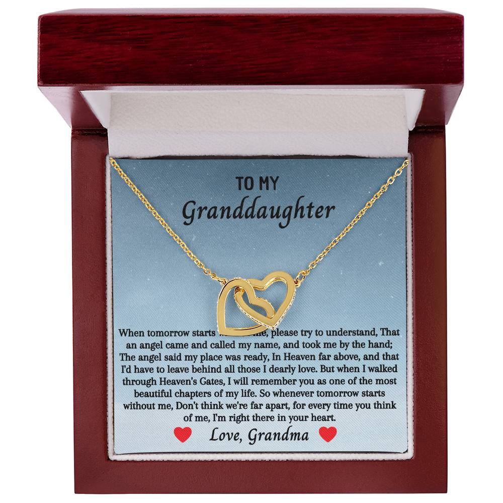 Tomorrow Without Me Love Necklace Interlocking Hearts Necklace