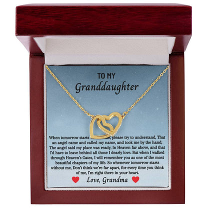 Tomorrow Without Me Love Necklace Interlocking Hearts Necklace