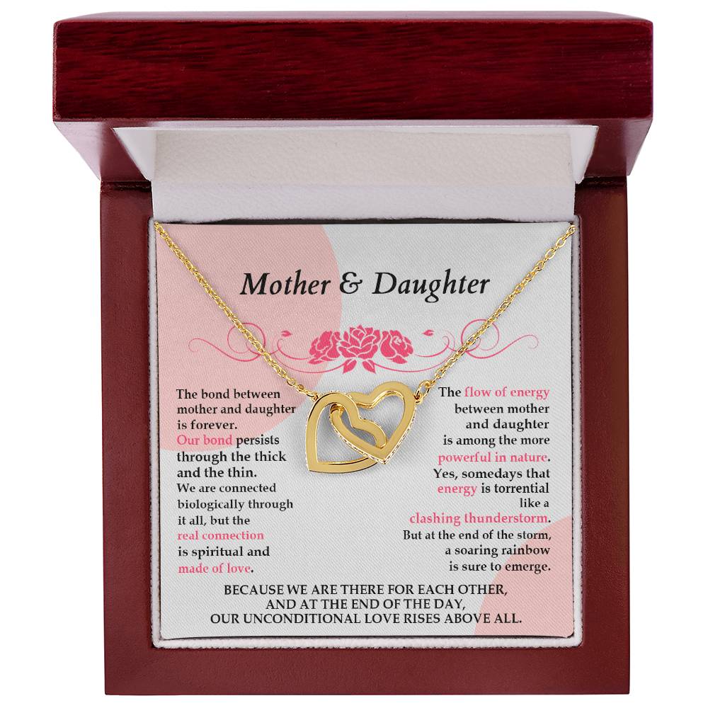 Gift For Mom - We Are Connected - Interlocking Interlocking Hearts Necklace