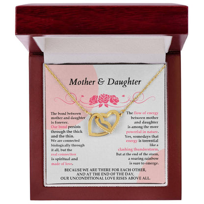 Gift For Mom - We Are Connected - Interlocking Interlocking Hearts Necklace