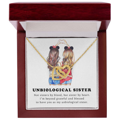 Unbiological Sister Interlocking Heart Necklace Interlocking Hearts Necklace