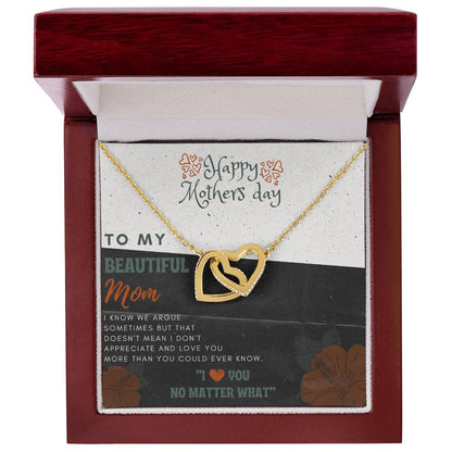 For Your Beautiful Mom On This Mother'S Day Interlocking Hearts Necklace