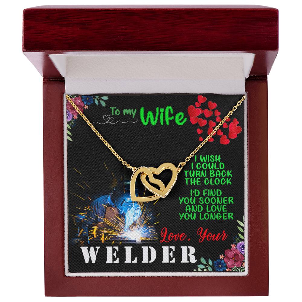 Welder'S Wife Interlocking Heart Necklace Interlocking Hearts Necklace