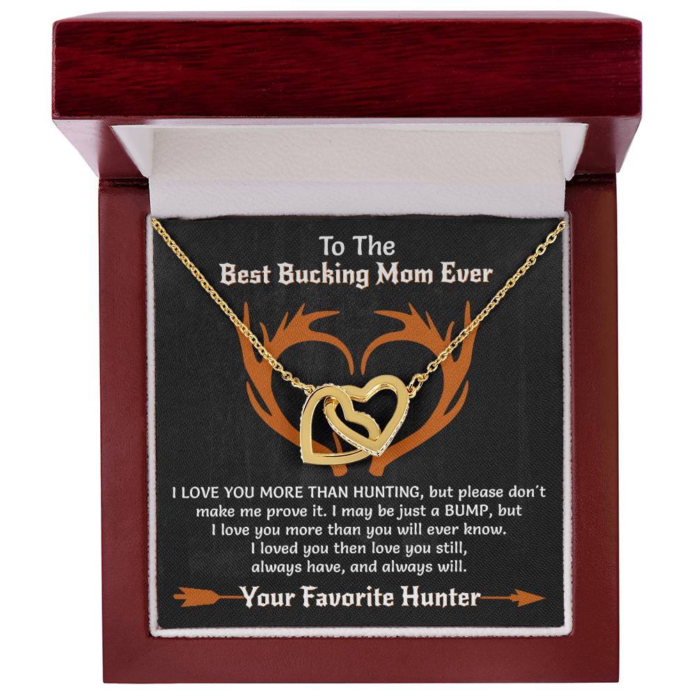 Best Bucking Mom Ever - Necklace - Mother'S Day Interlocking Hearts Necklace