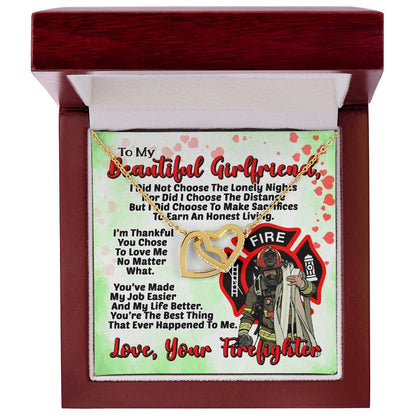 Firefighter'S Girlfriend- Interlocking Heart Necklace Interlocking Hearts Necklace