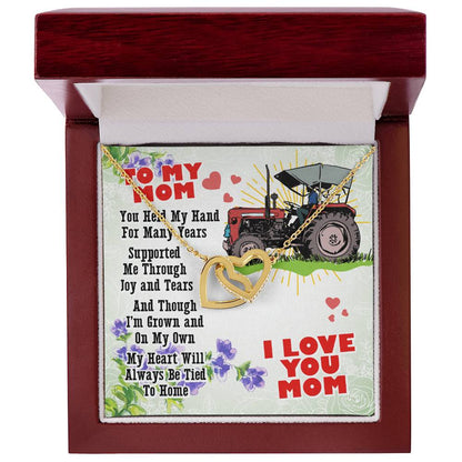 Farmer'S Mom- Interlocking Heart Necklace Interlocking Hearts Necklace