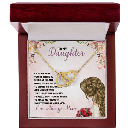 A Special Gift For Daughter Interlocking Hearts Necklace