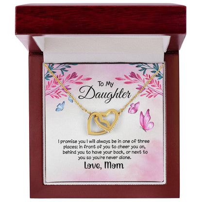 Daughter Mother Interlocking Hearts Necklace