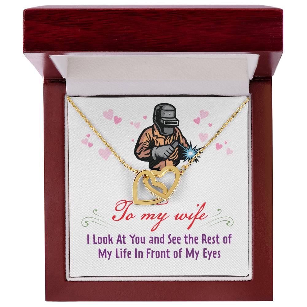 Welder'S Wife - Interlocking Heart Necklace Interlocking Hearts Necklace