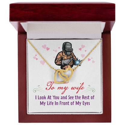 Welder'S Wife - Interlocking Heart Necklace Interlocking Hearts Necklace