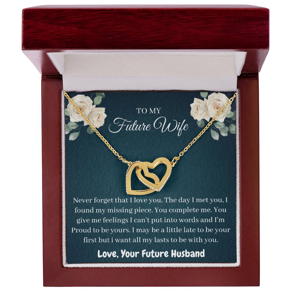 Gift For Future Wife Interlocking Hearts Necklace