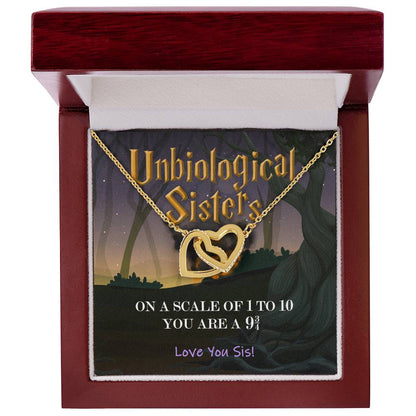 Unbiological Sisters - On A Scale - Necklace Interlocking Hearts Necklace
